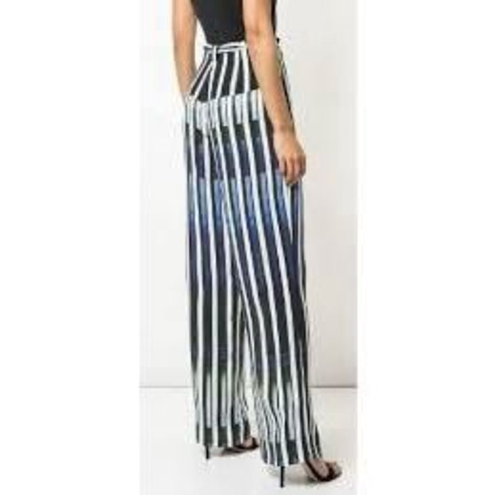 Nicole Miller Artelier Belted Trouser Pants Silk-Blend Multicolor Piano Key NWT - Picture 2 of 10
